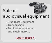 Sale of professional audiovisual equipment